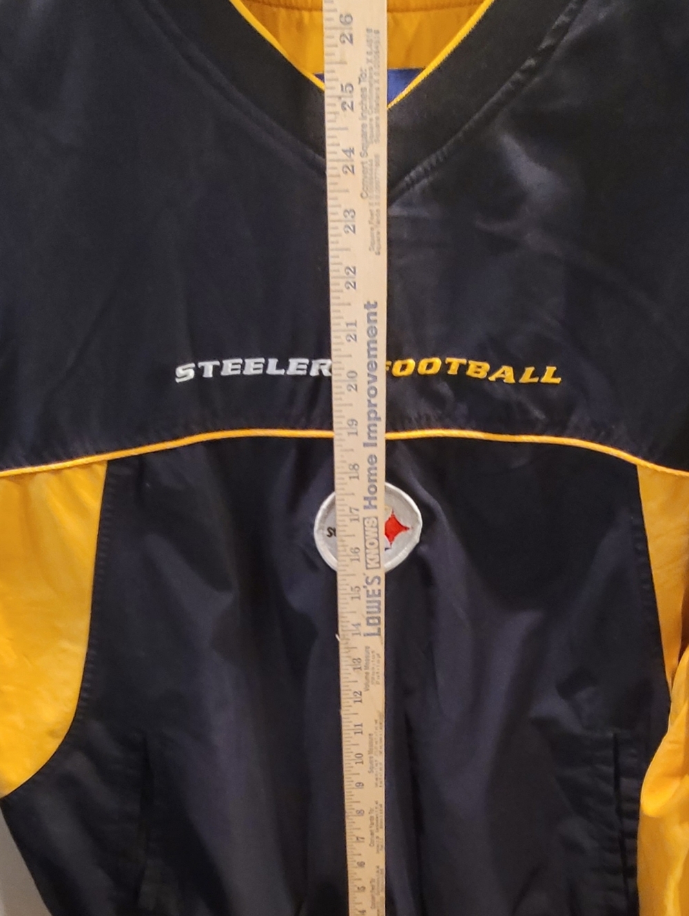 Reebok Pittsburgh Steelers Pullover Windbreaker Jacket XL NFL Team Black & Gold - Picture 7 of 9
